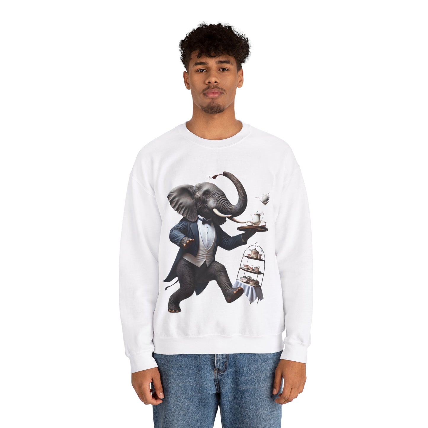 Elephant's Graceful Tea Time Sweatshirt