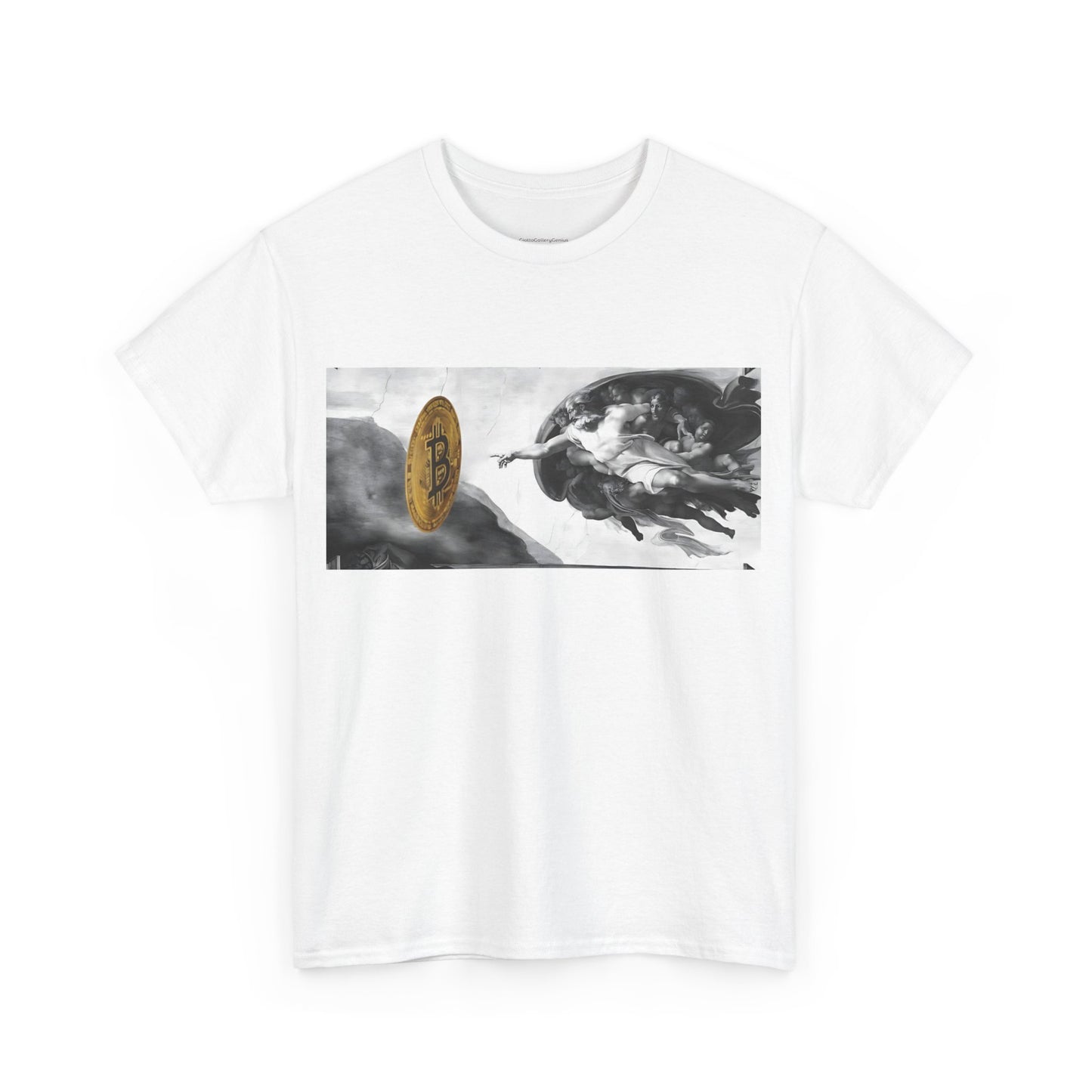 Creation of Bitcoin B&W T-shirt