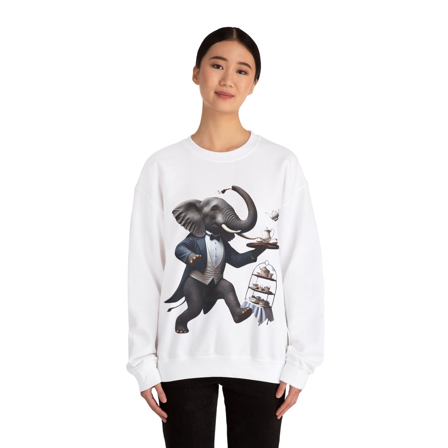 Elephant's Graceful Tea Time Sweatshirt