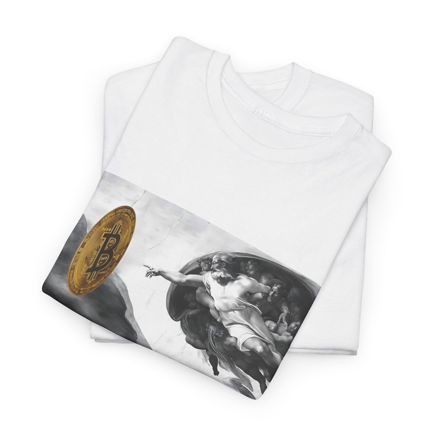 Creation of Bitcoin B&W T-shirt