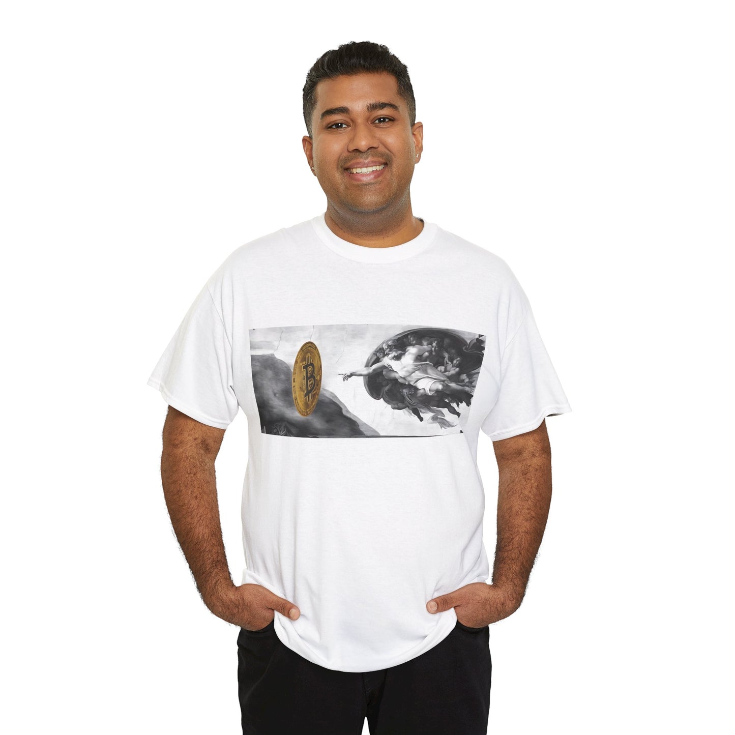 Creation of Bitcoin B&W T-shirt