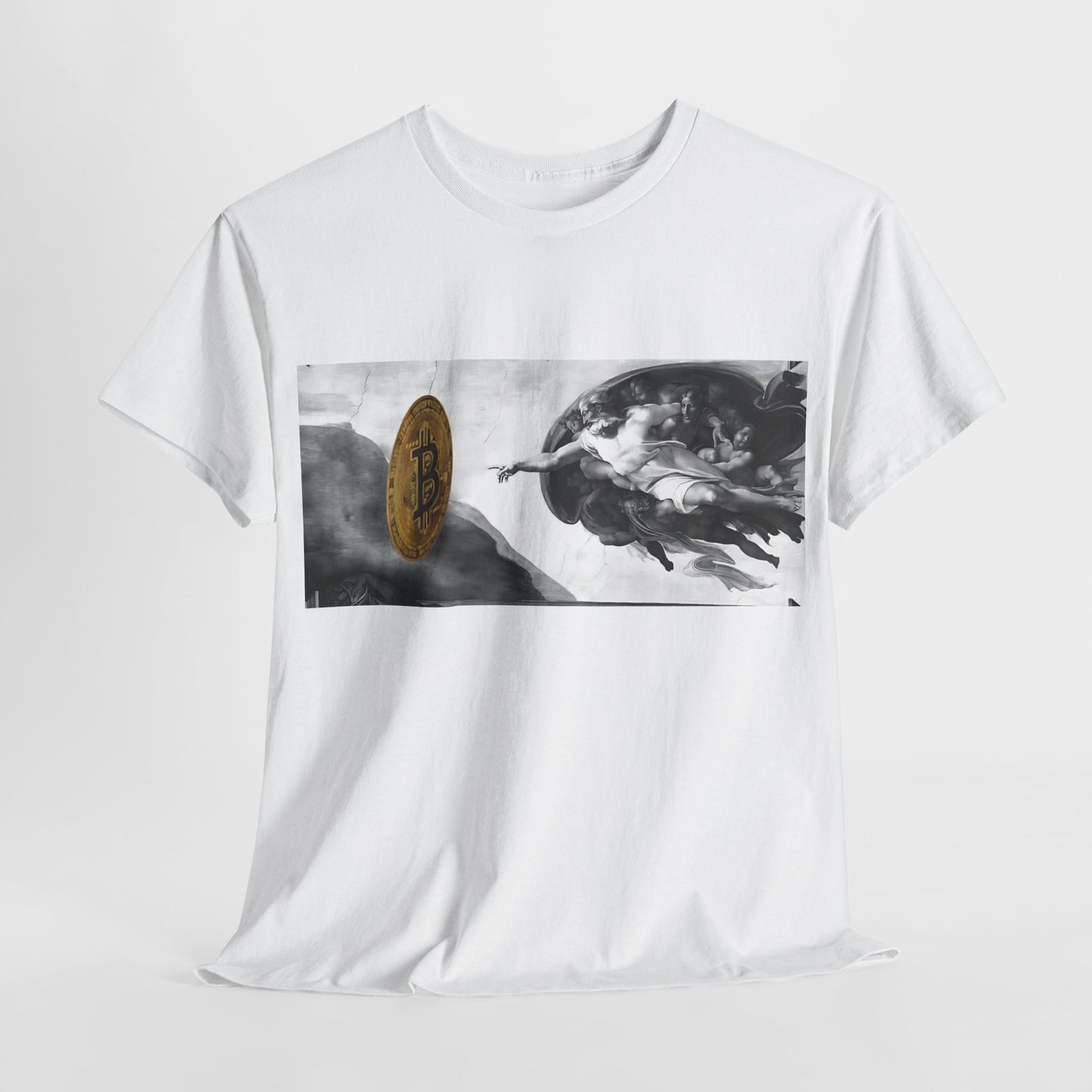 Creation of Bitcoin B&W T-shirt