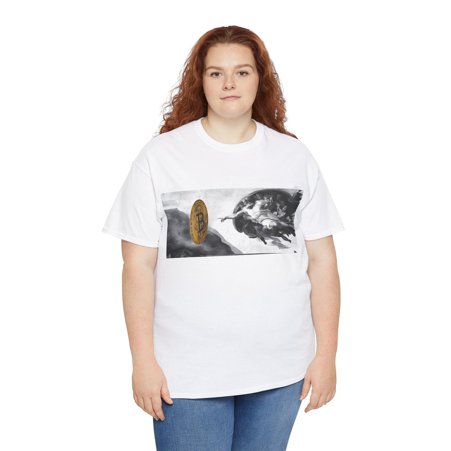 Creation of Bitcoin B&W T-shirt