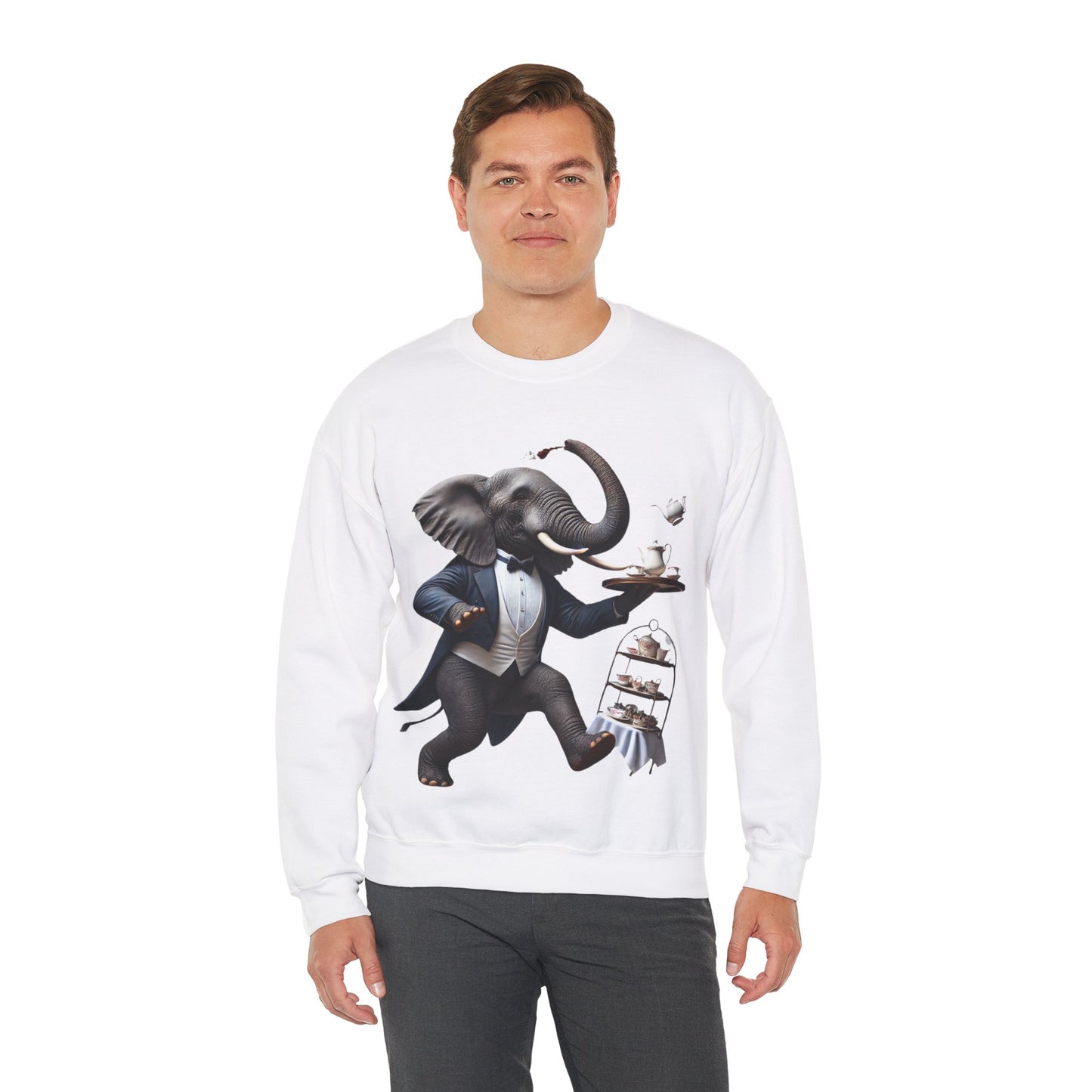 Elephant's Graceful Tea Time Sweatshirt