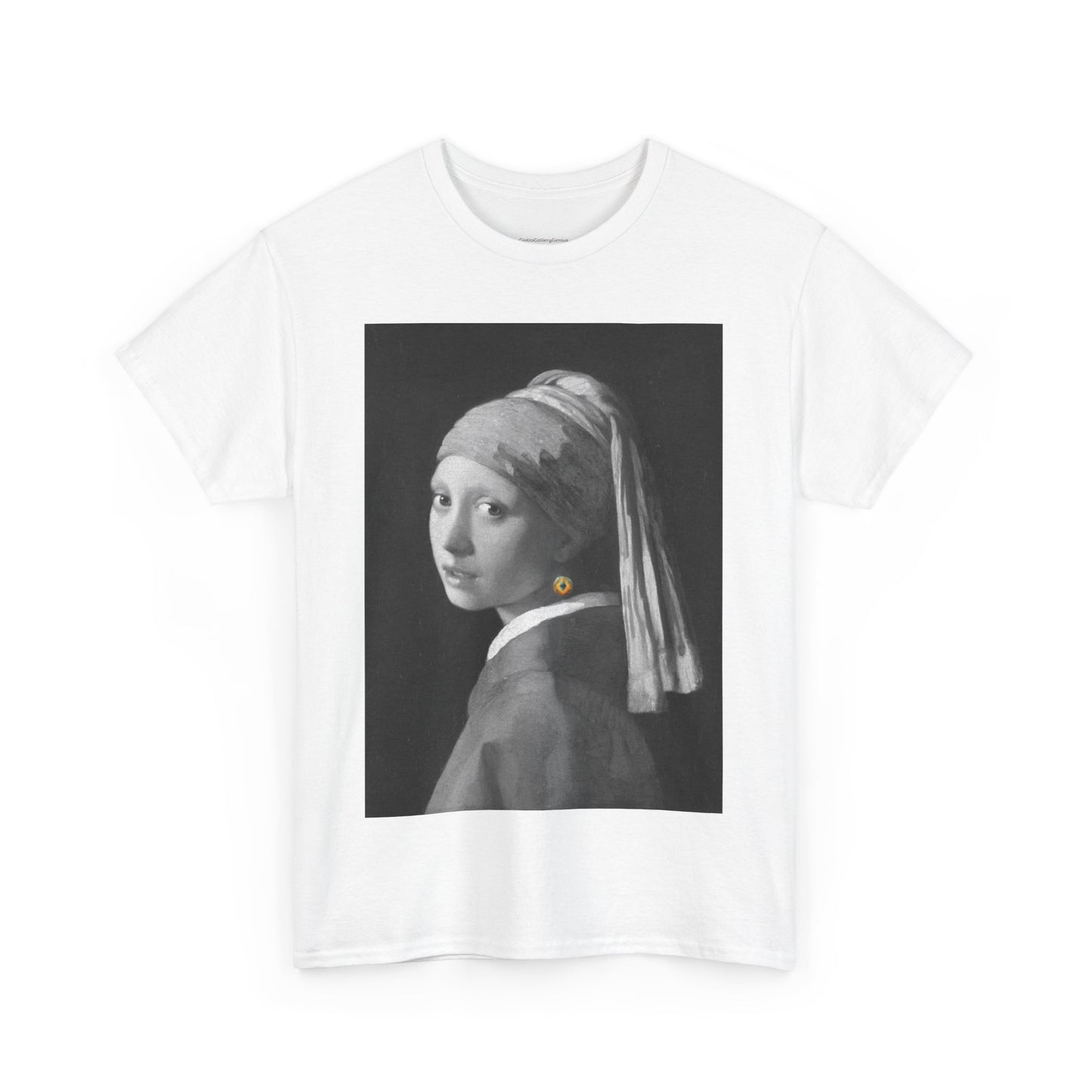 Girl with an Ethereum Earring B&W T-shirt