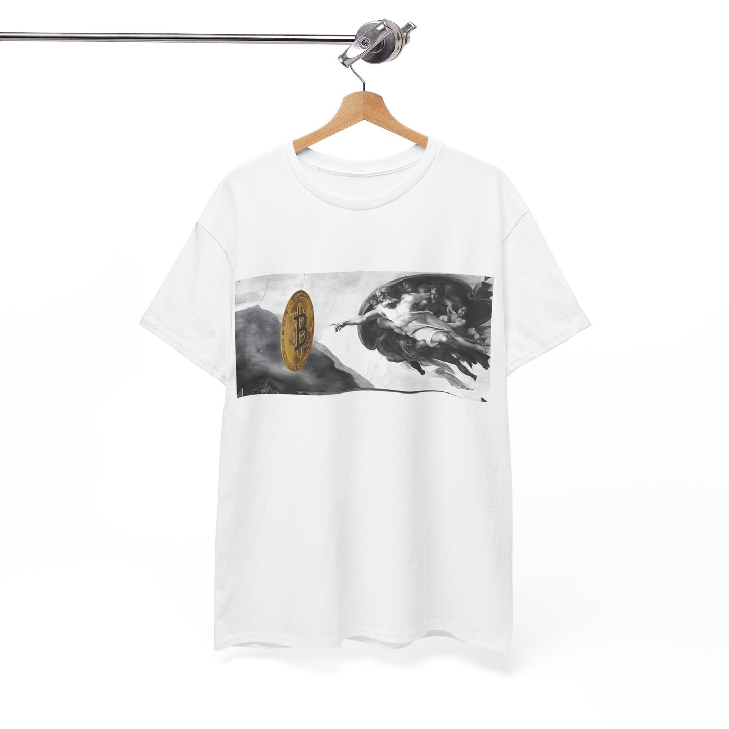 Creation of Bitcoin B&W T-shirt