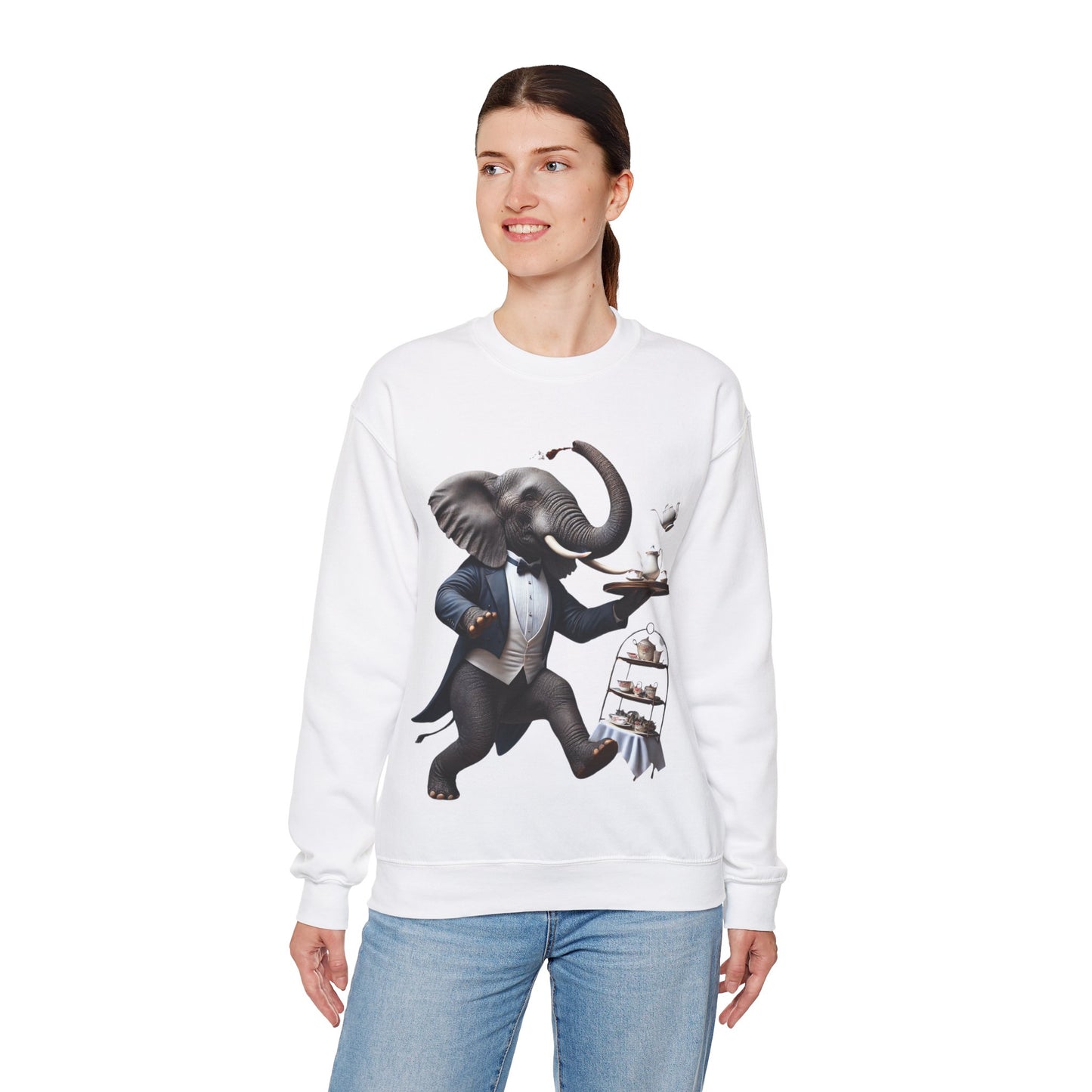 Elephant's Graceful Tea Time Sweatshirt