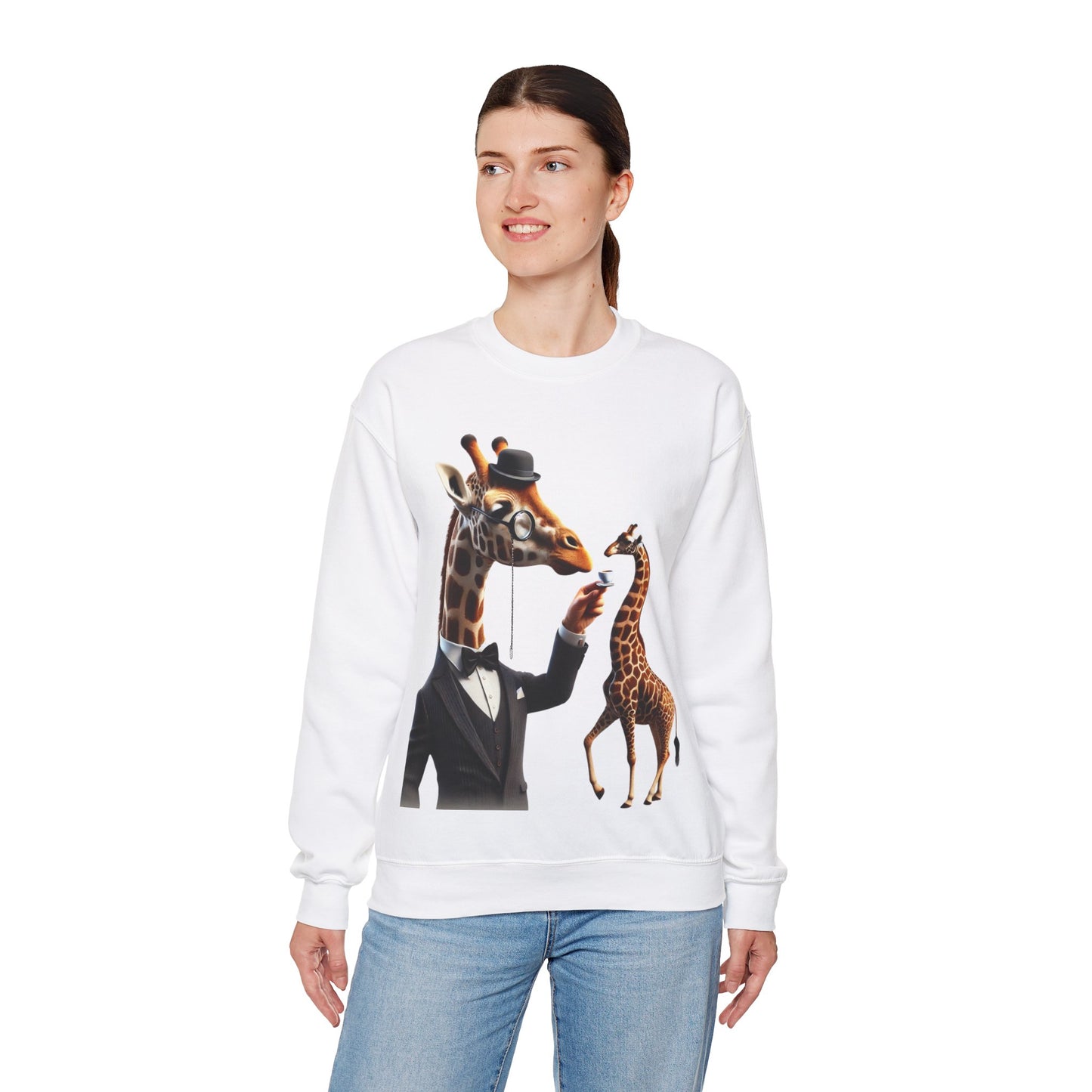 Giraffe Tea Time Etiquette Sweatshirt