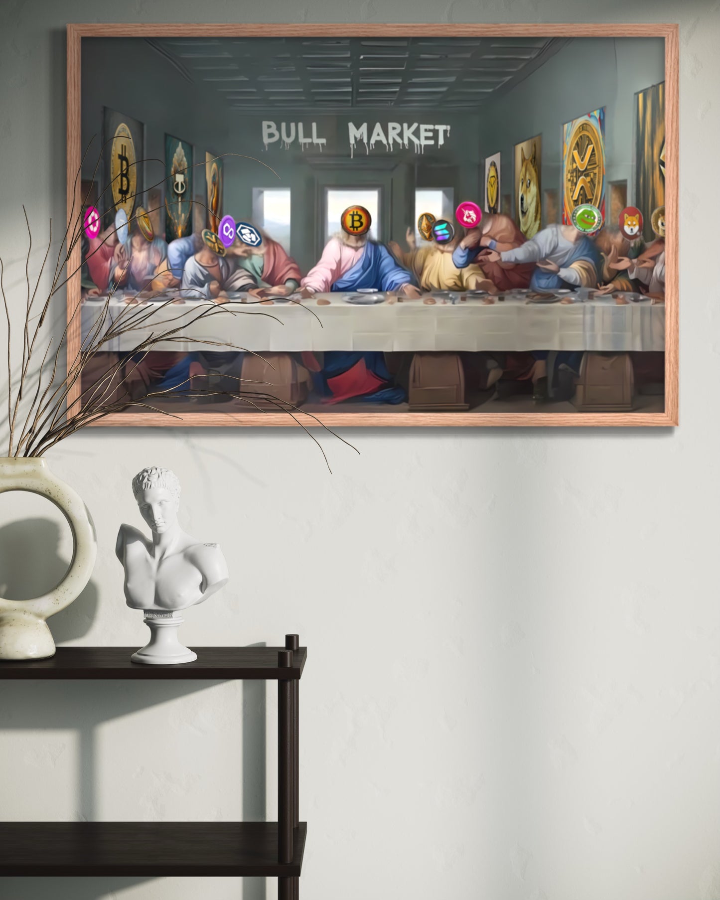 Crypto Last Supper Framed poster