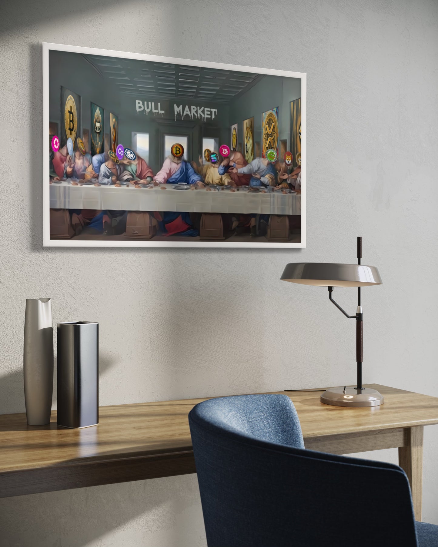 Crypto Last Supper Framed poster