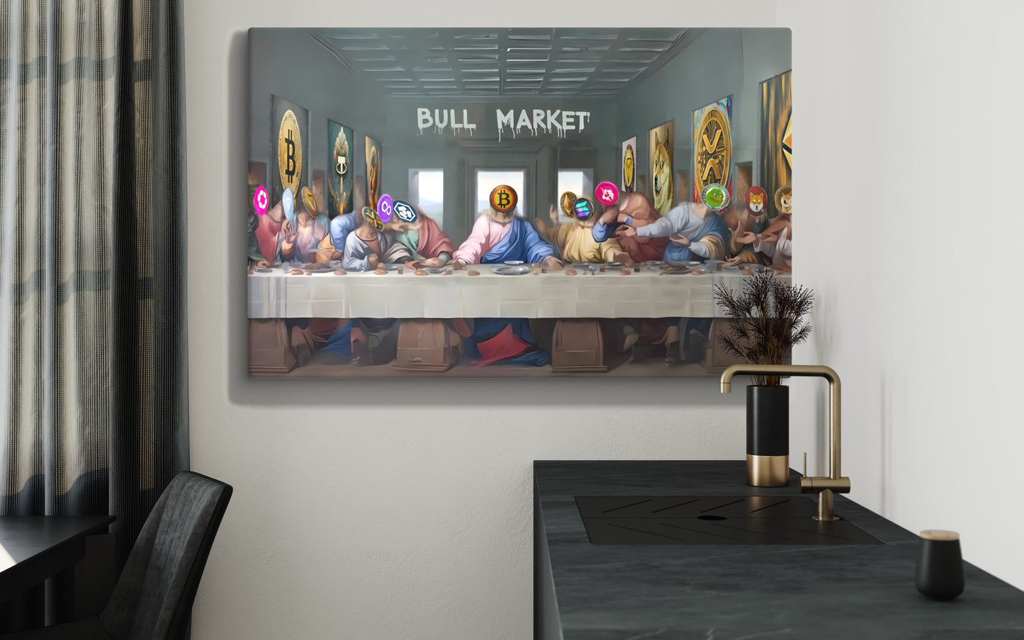 Crypto Last Supper Canvas