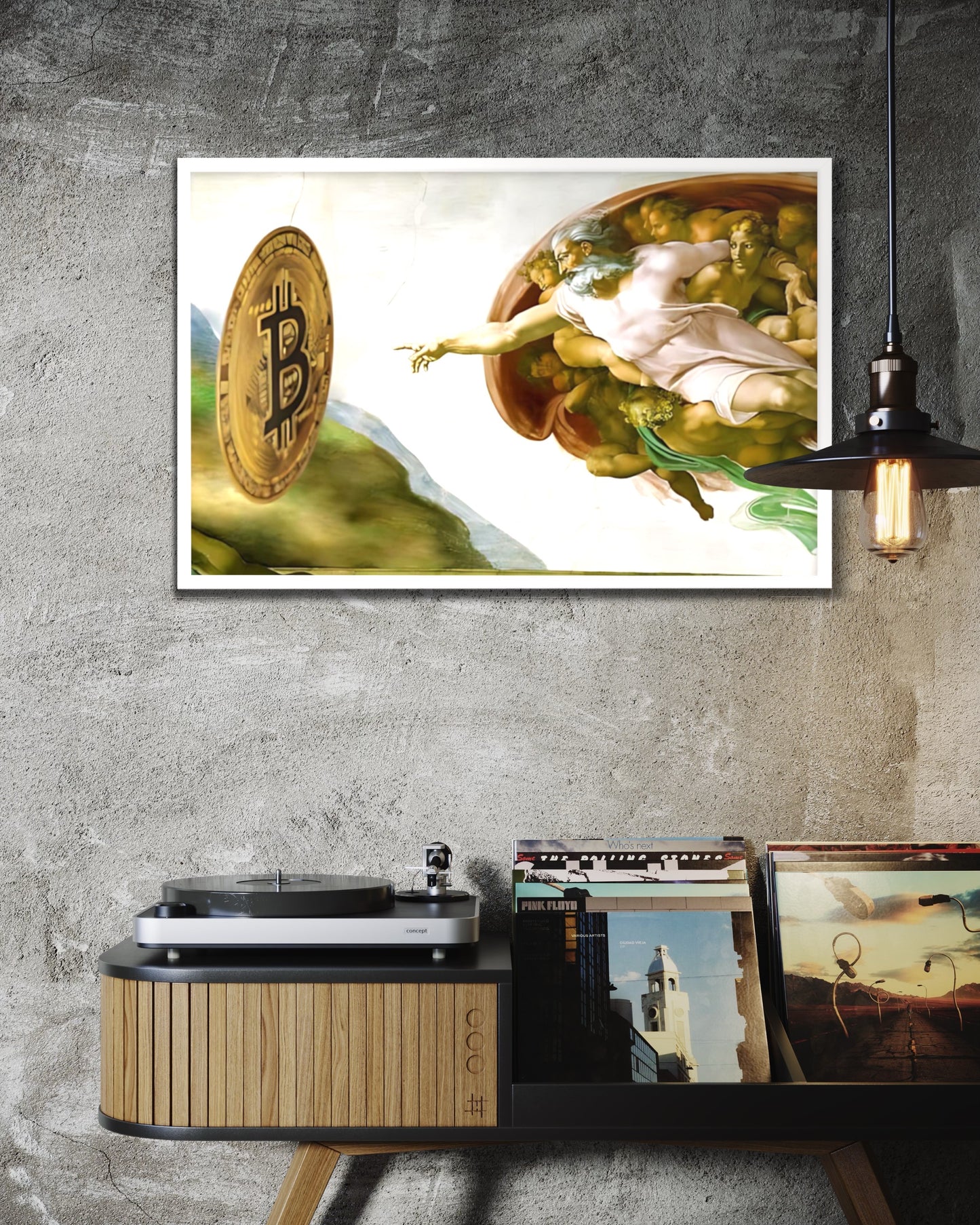 Creation of Bitcoin Framed poster