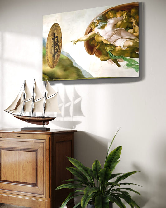 Creation of Bitcoin Metal prints