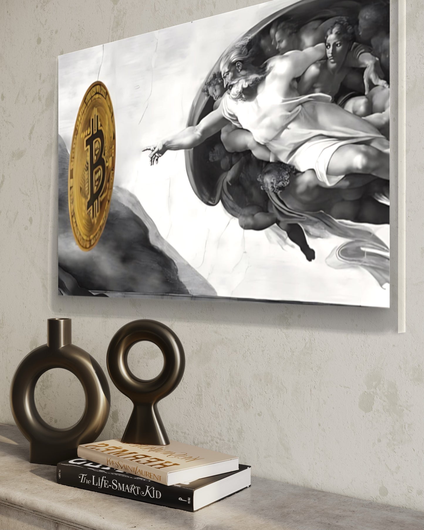 Creation of Bitcoin B&W Poster