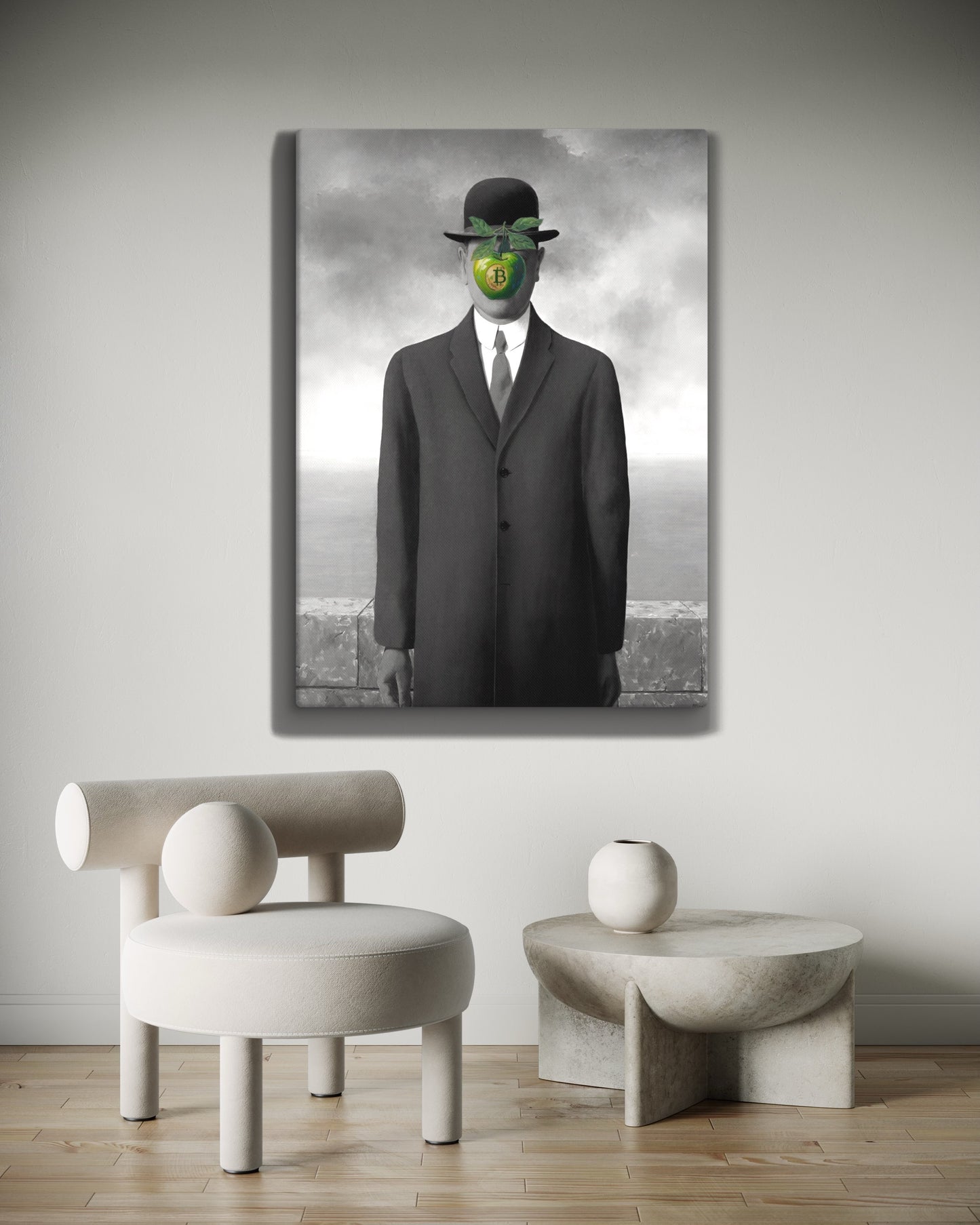 The Son of Bitcoin B&W Canvas