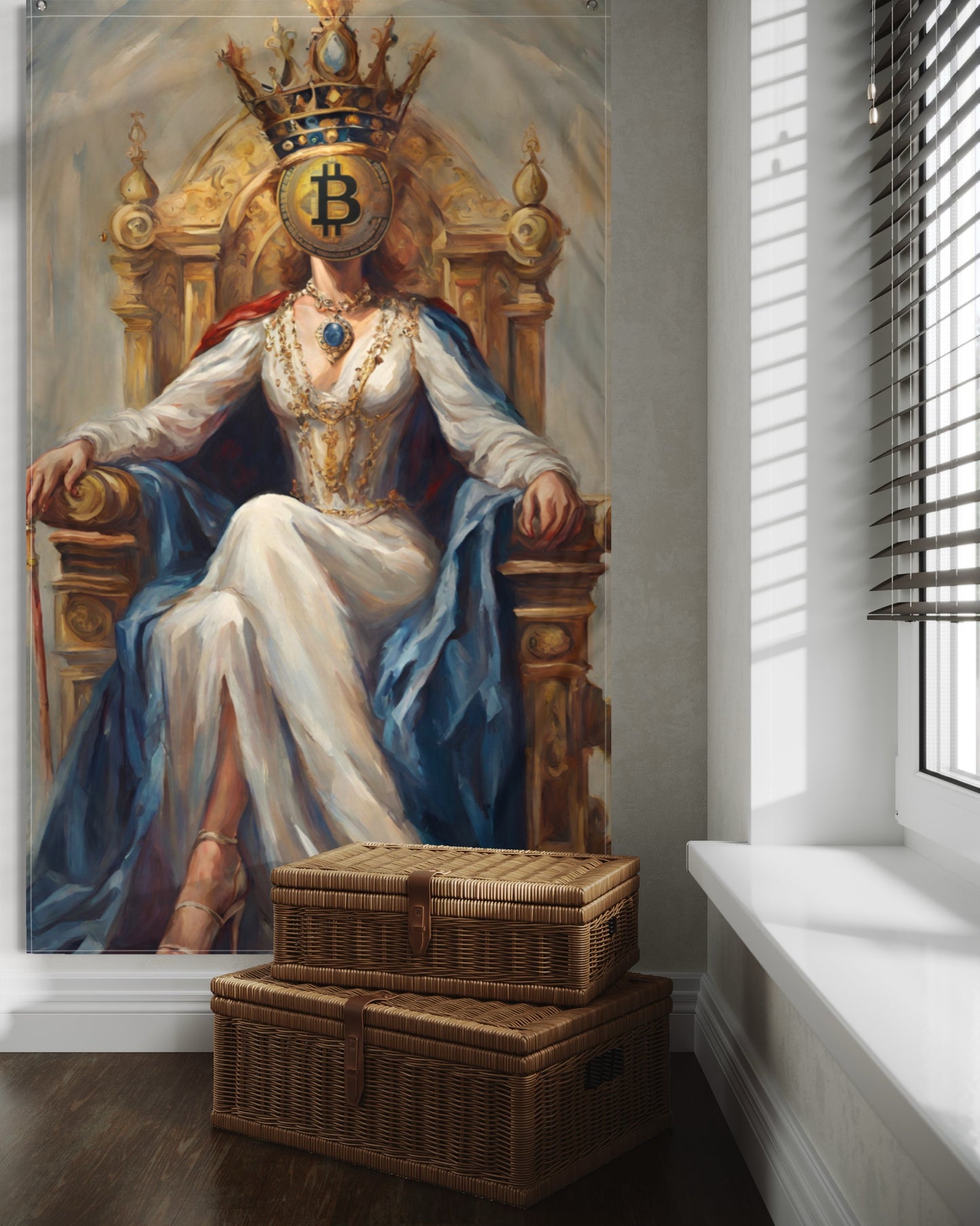 Bitcoin Queen Flag