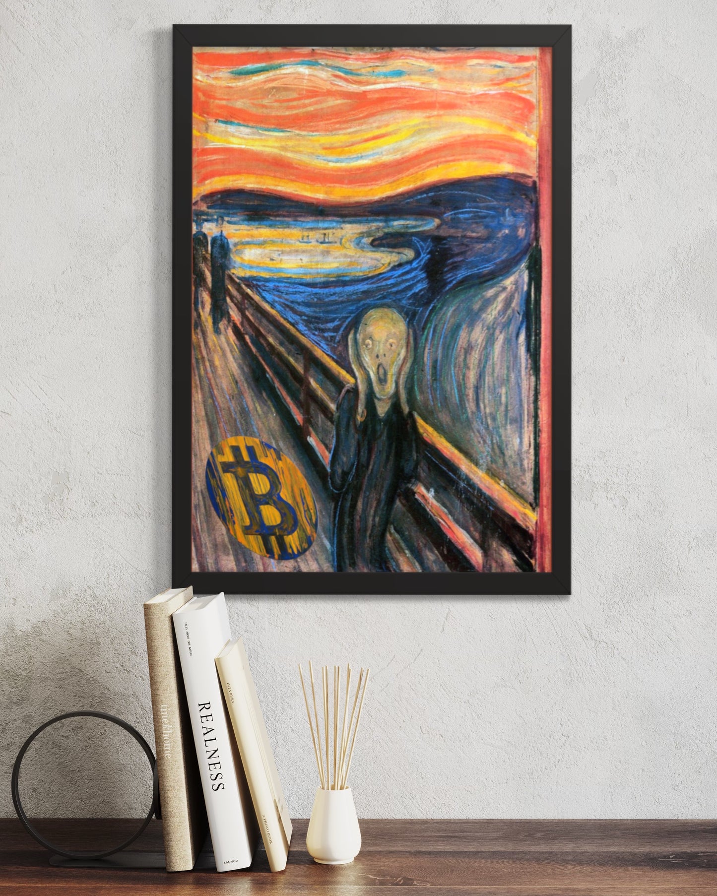 The Bitcoin Scream Framed poster