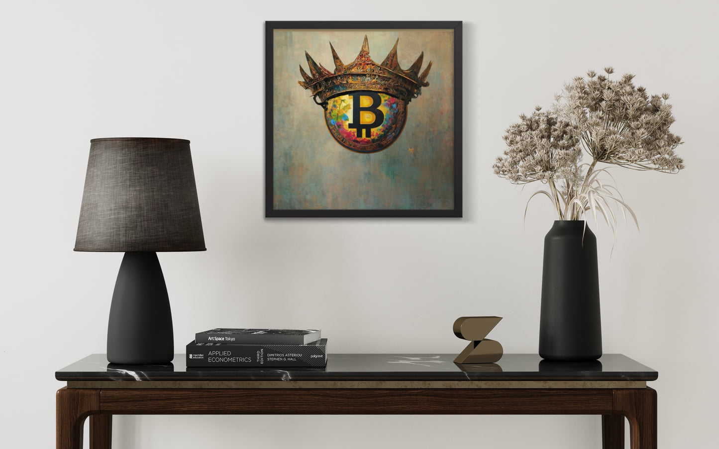 Bitcoin Crown Framed poster