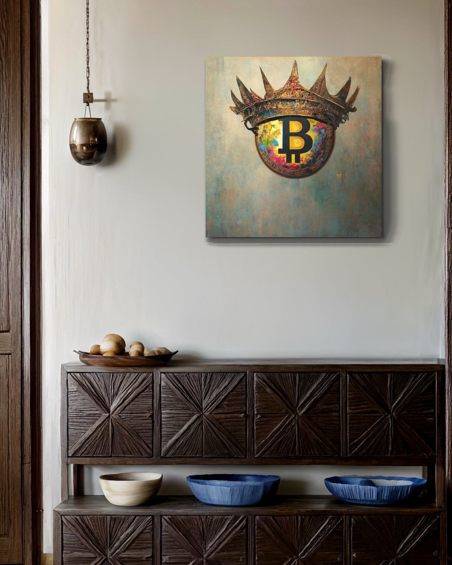 Bitcoin Crown Metal prints