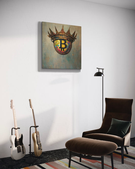 Bitcoin Crown Canvas