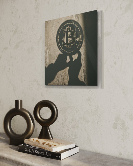 The Shadow of Bitcoin Metal prints