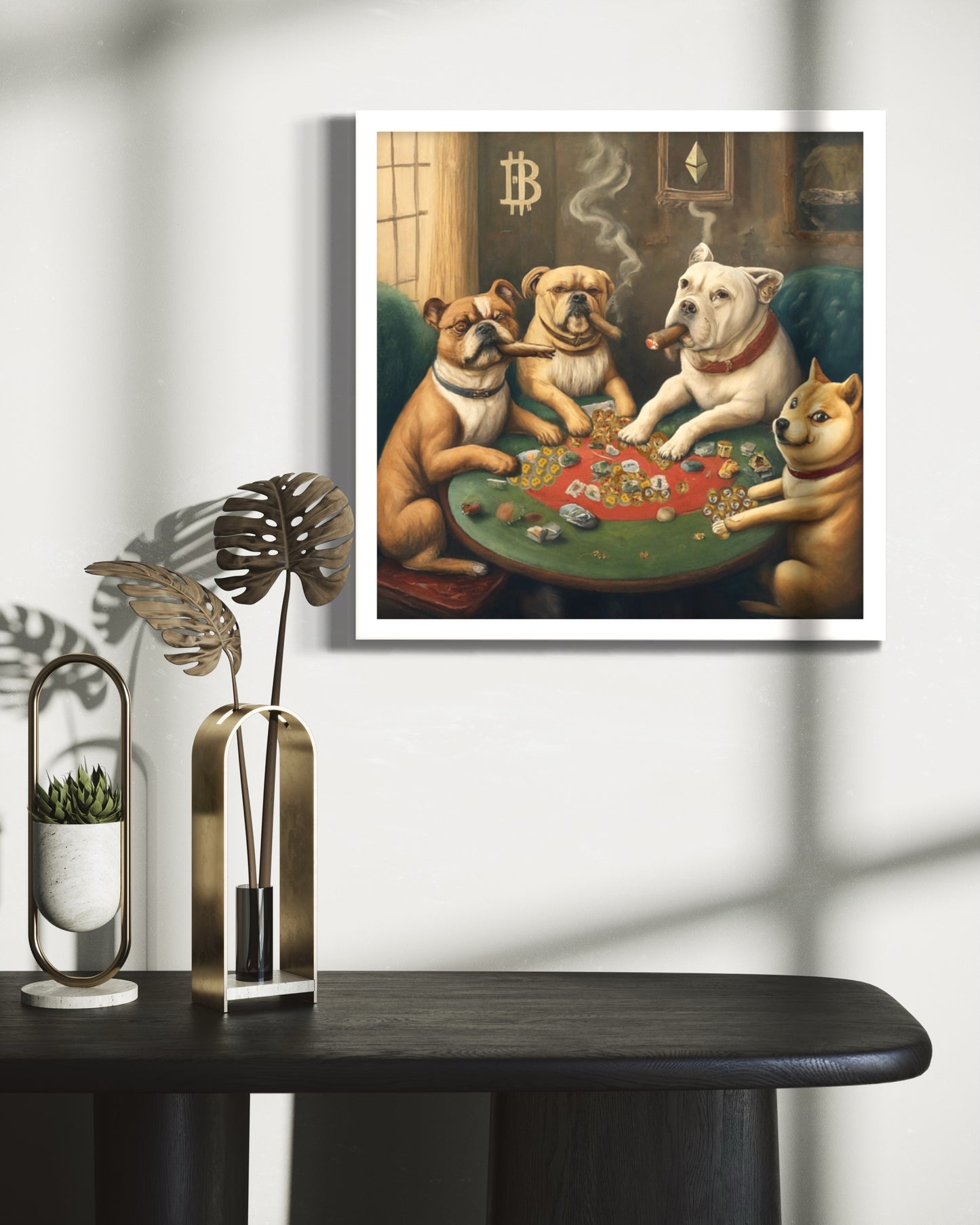 The Crypto Poker Game Framed poster