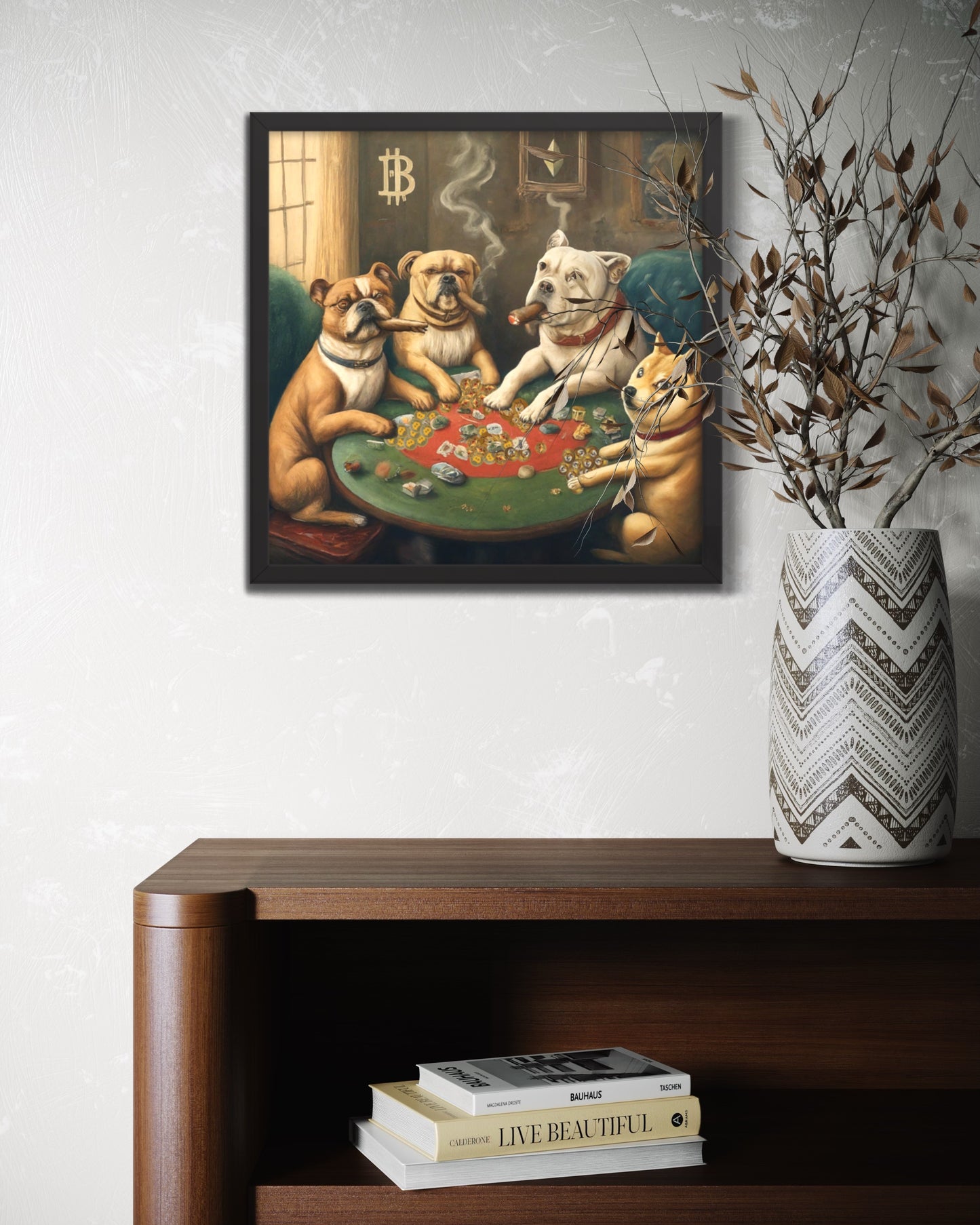 The Crypto Poker Game Framed poster