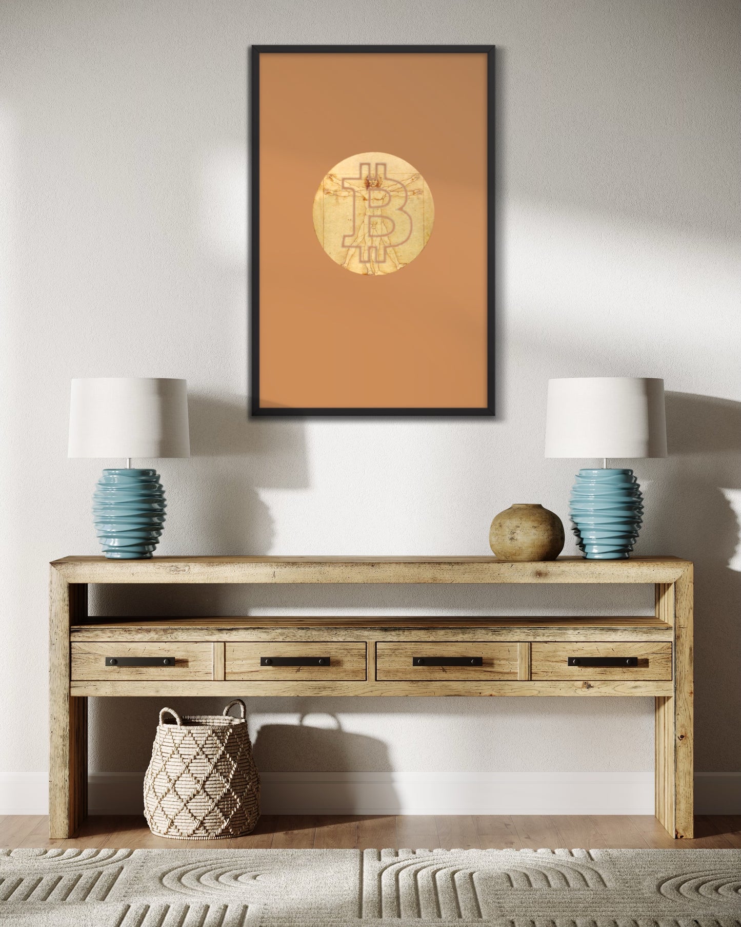 The Bitcoin Vitruvian Framed poster