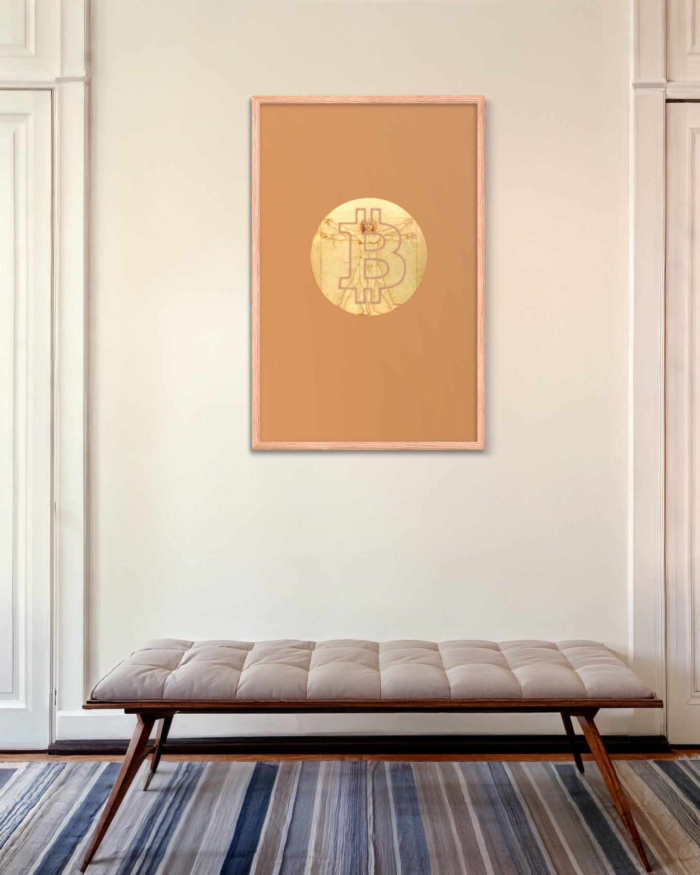 The Bitcoin Vitruvian Framed poster