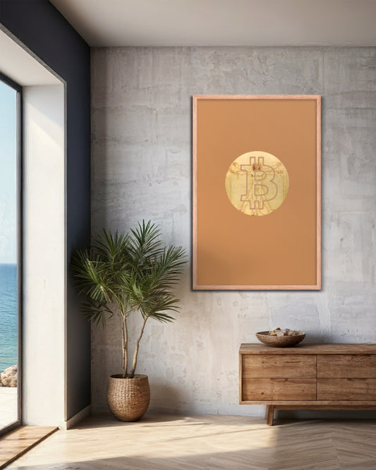 The Bitcoin Vitruvian Framed poster