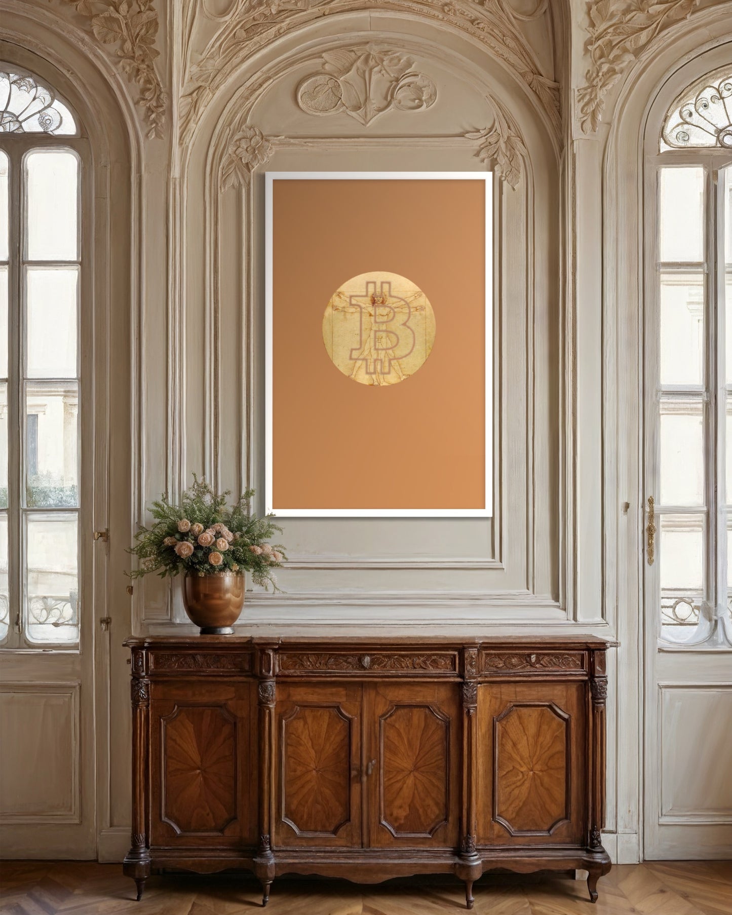 The Bitcoin Vitruvian Framed poster