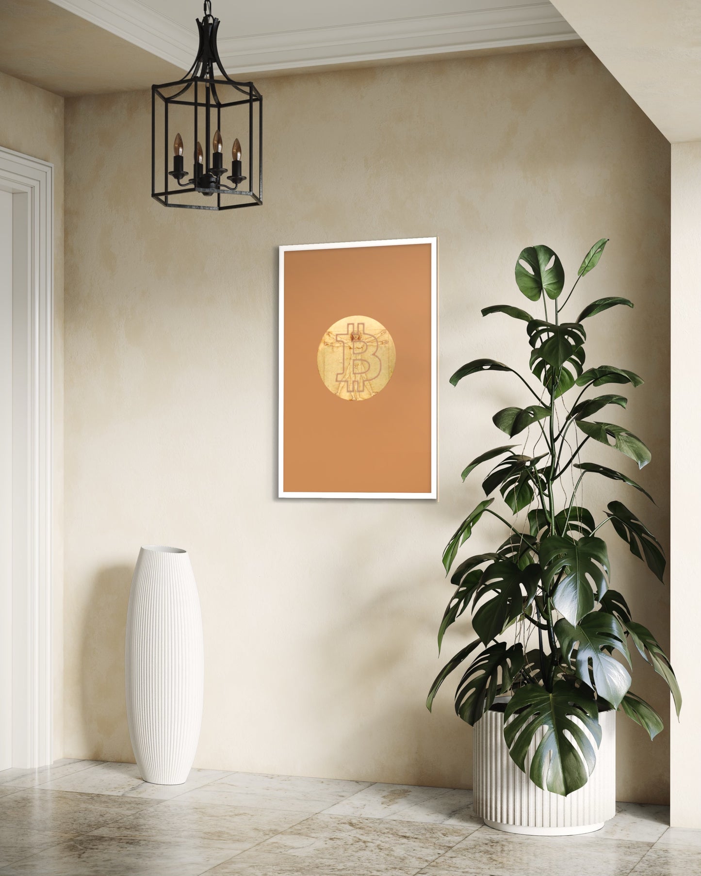 The Bitcoin Vitruvian Framed poster