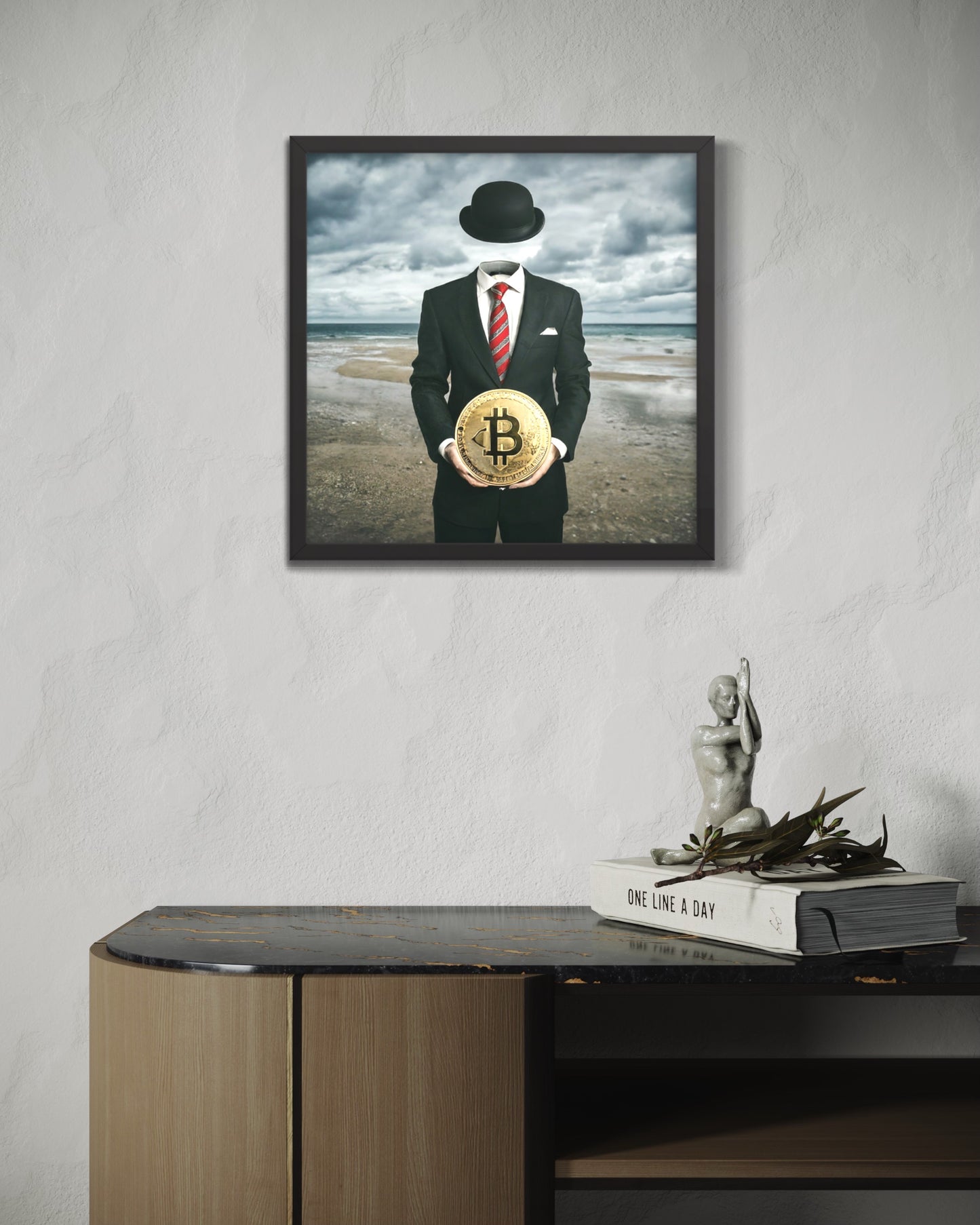 The Anonymous Bitcoin Framed poster