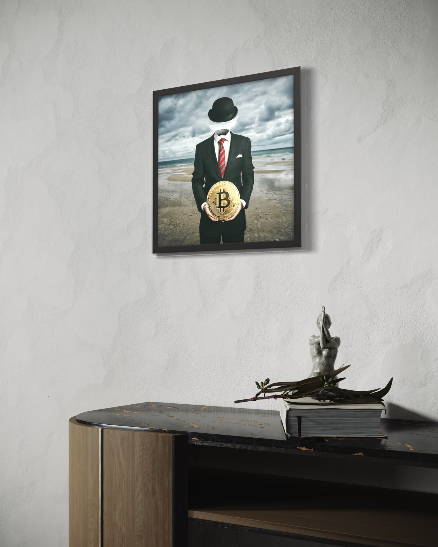 The Anonymous Bitcoin Framed poster