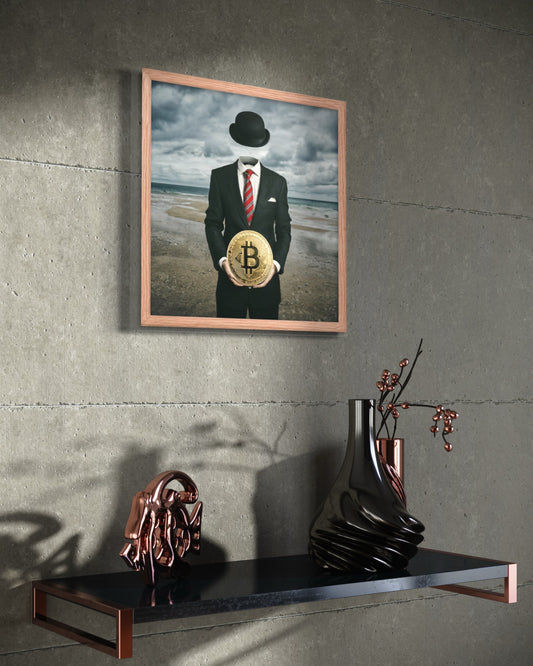 The Anonymous Bitcoin Framed poster