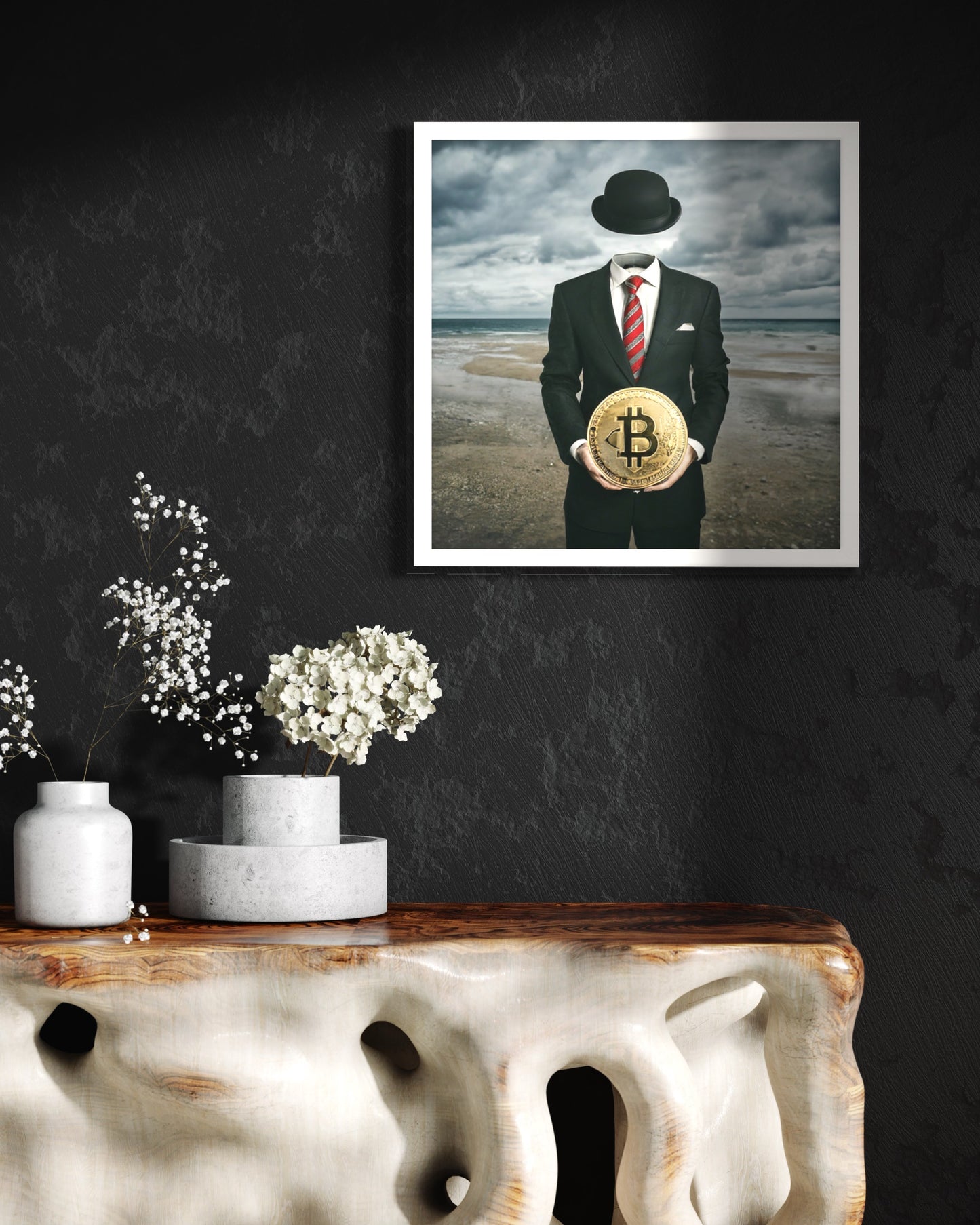 The Anonymous Bitcoin Framed poster