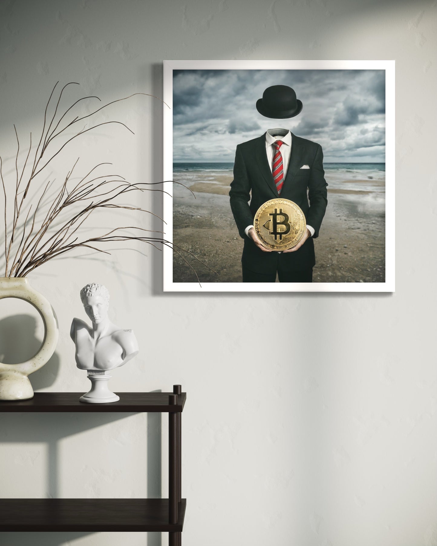 The Anonymous Bitcoin Framed poster