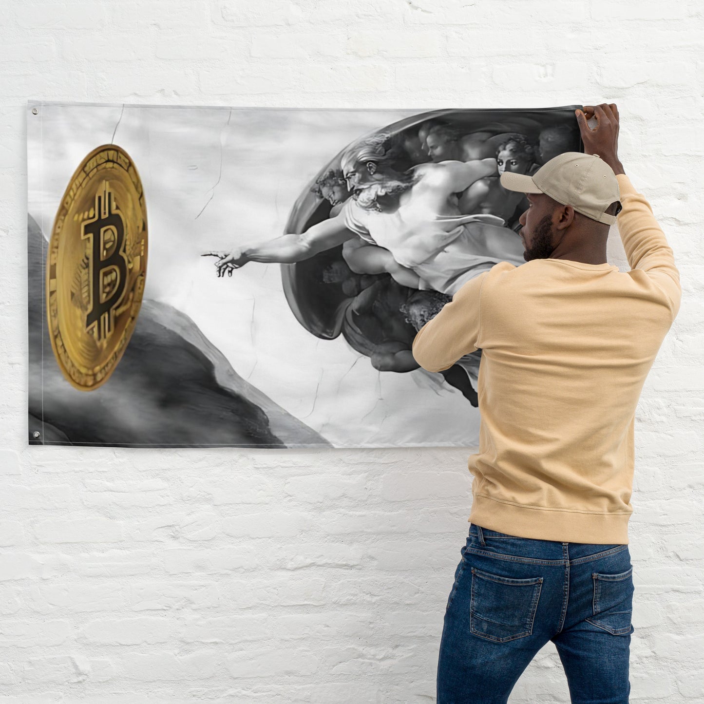 Creation of Bitcoin B&W Flag