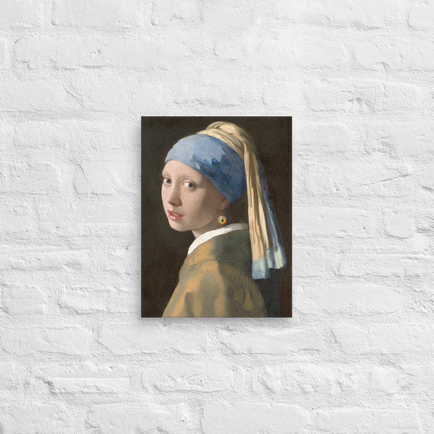 Girl with an Ethereum Earring Canvas