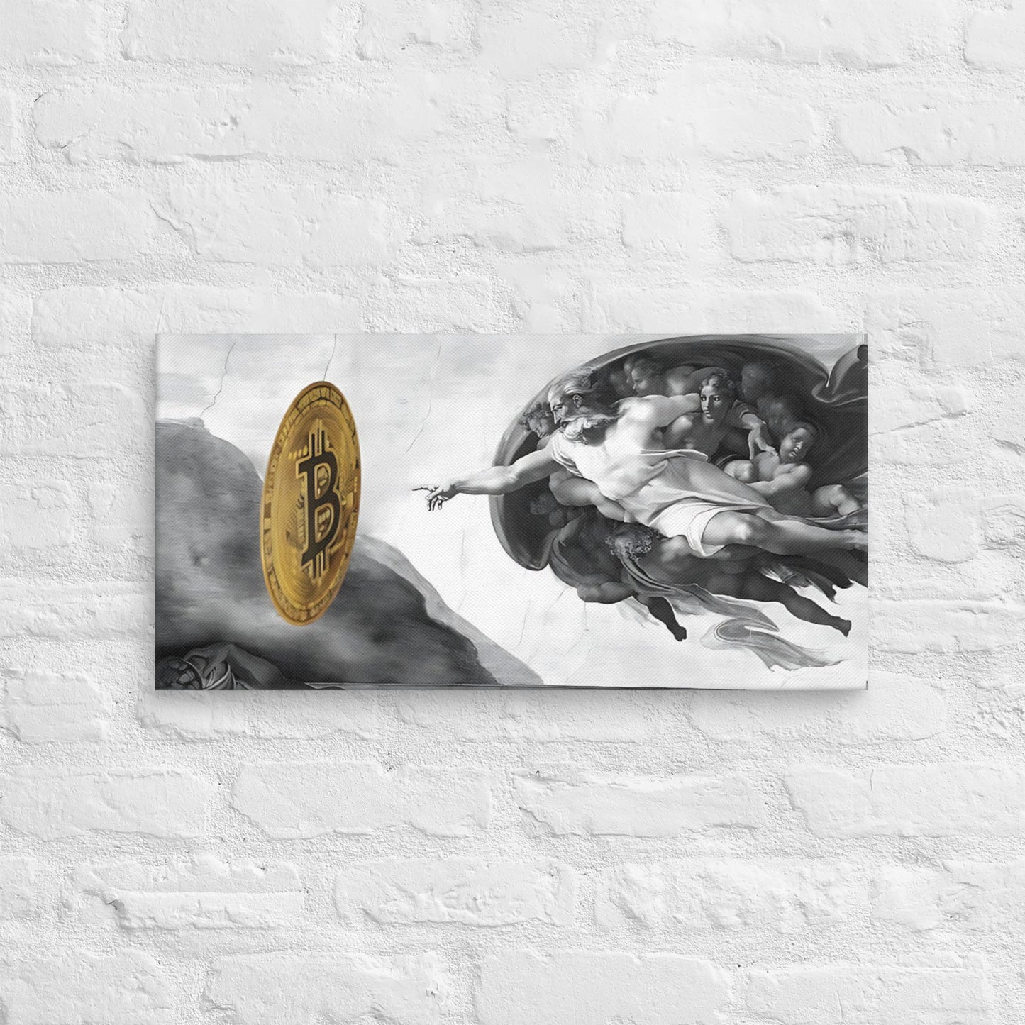 Creation of Bitcoin B&W Canvas