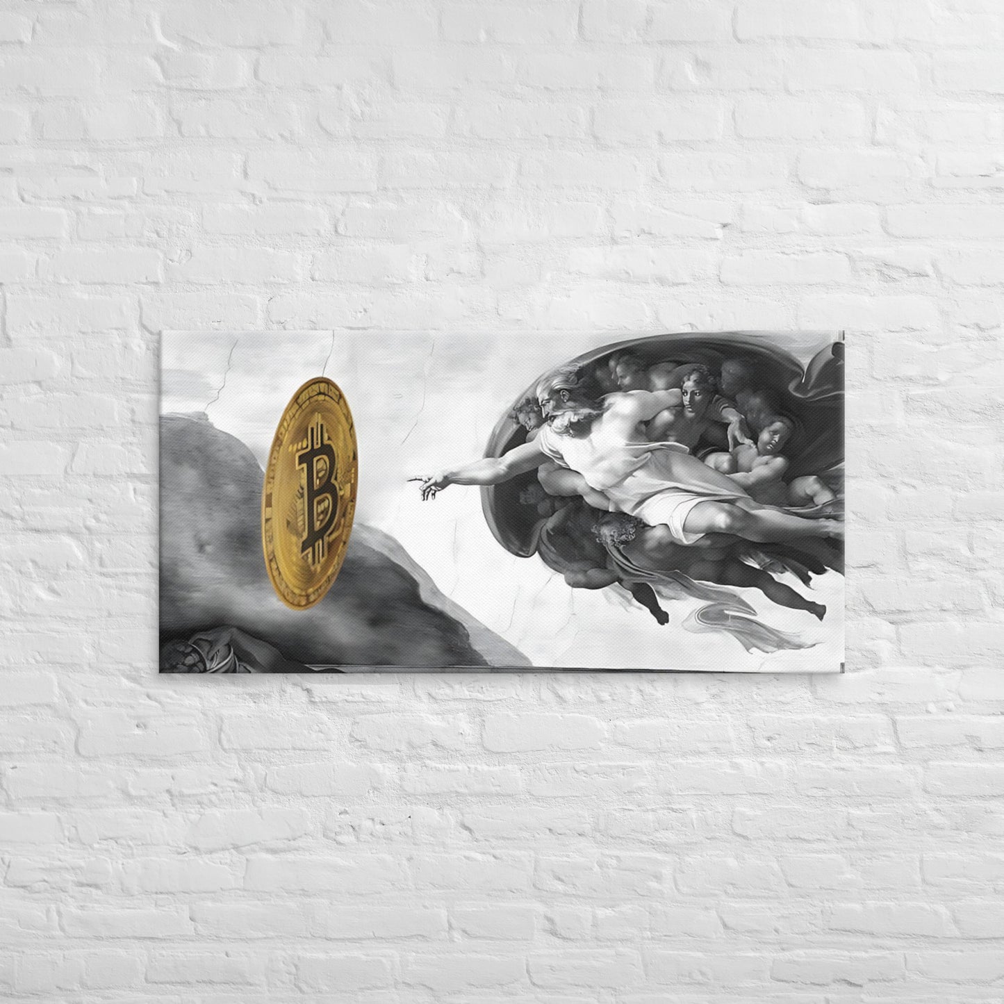 Creation of Bitcoin B&W Canvas