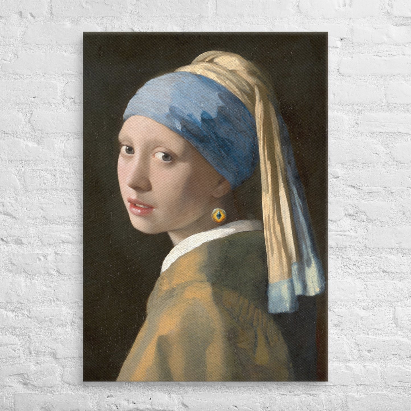 Girl with an Ethereum Earring Canvas