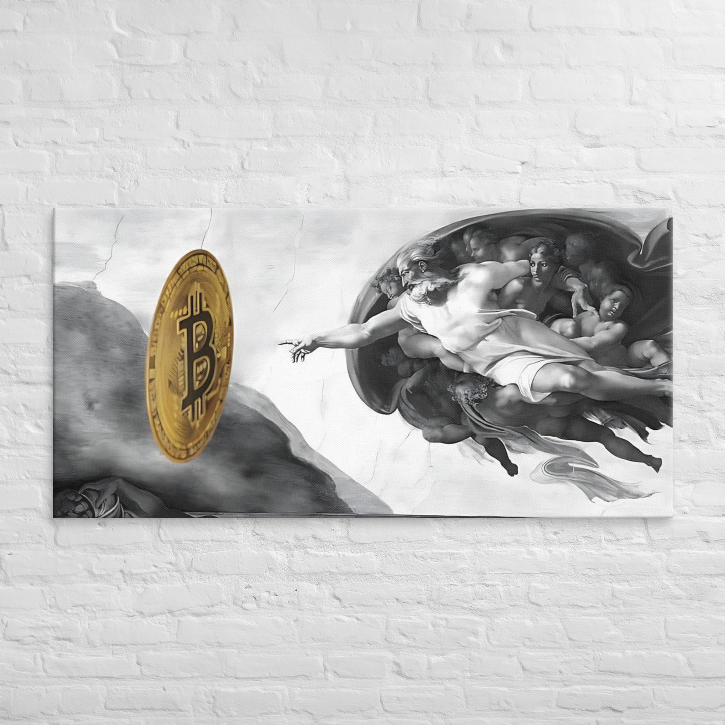 Creation of Bitcoin B&W Canvas