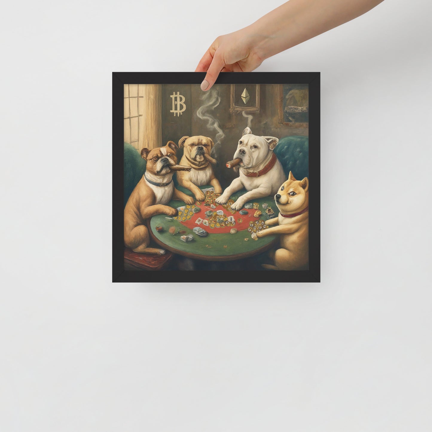 The Crypto Poker Game Framed poster