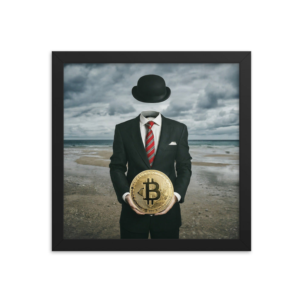 The Anonymous Bitcoin Framed poster