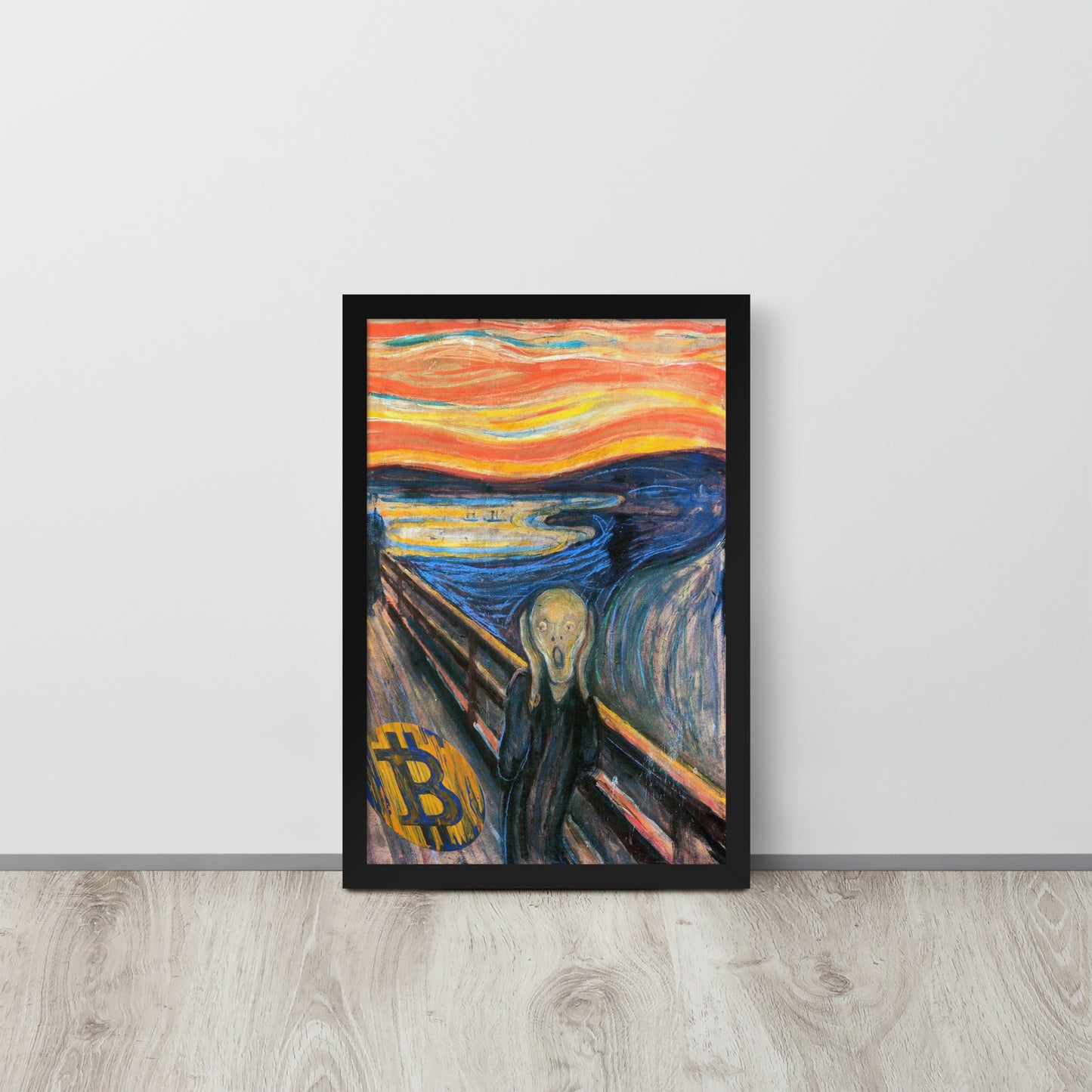 The Bitcoin Scream Framed poster