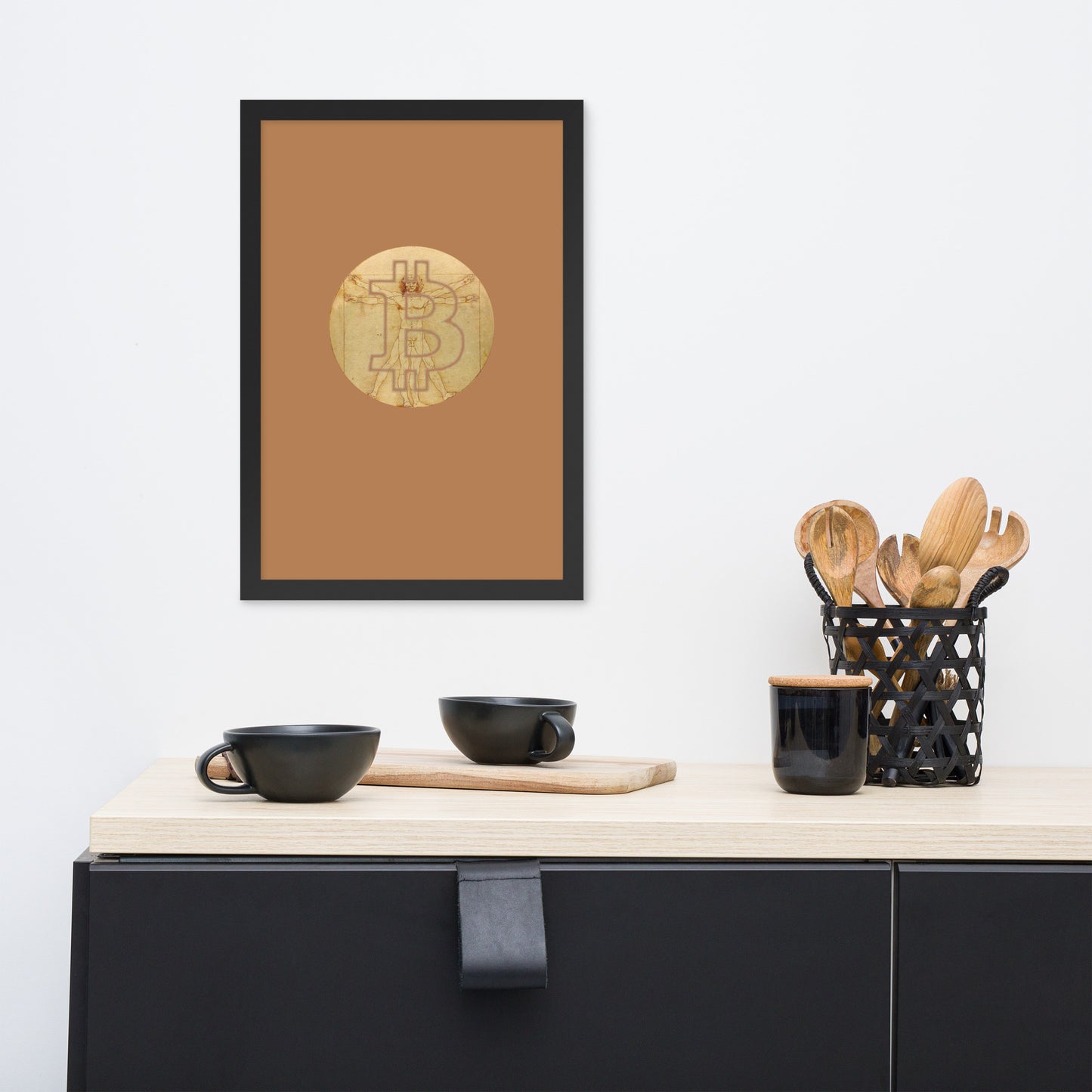 The Bitcoin Vitruvian Framed poster