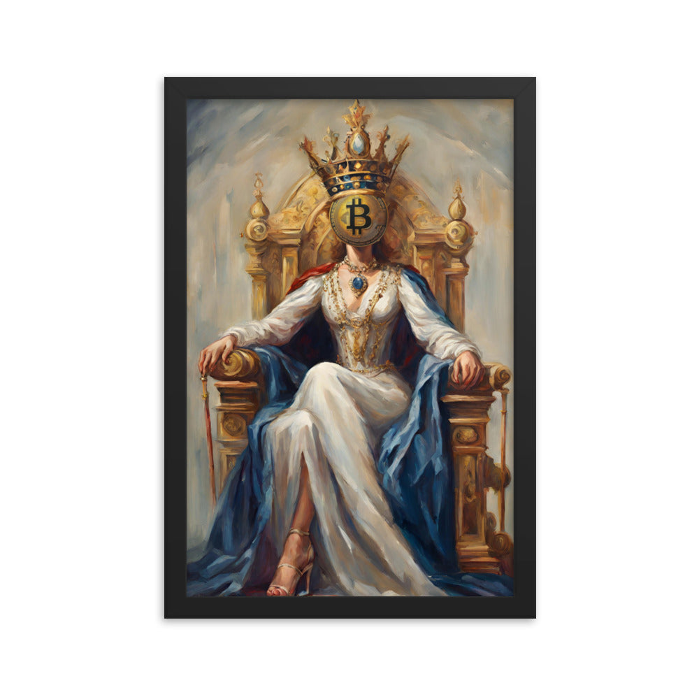 Bitcoin Queen Framed poster