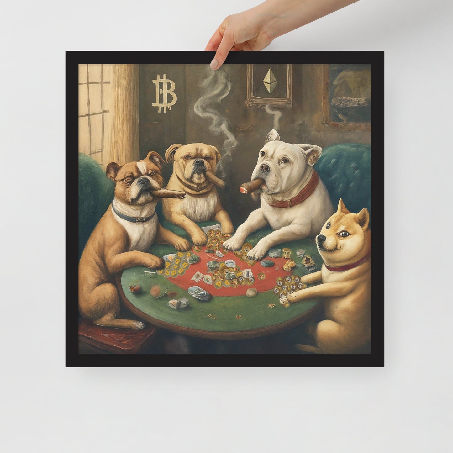 The Crypto Poker Game Framed poster