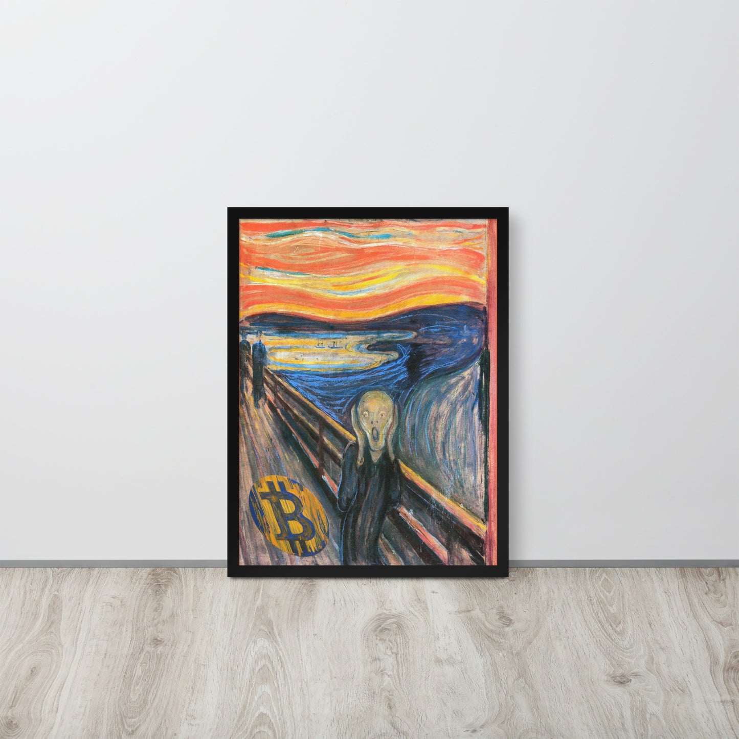 The Bitcoin Scream Framed poster